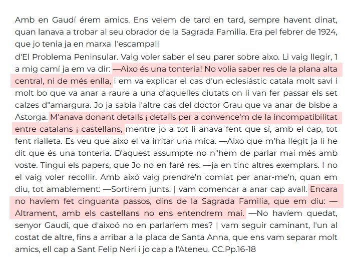 #Taldiacomahir de 1858 va néixer l'advocat Joaquim Casas i Carbó, autor del llibre "El problema peninsular" sobre federalisme ibèric. El 1924 li preguntà a Gaudí què li semblava això de federar-nos i el separatista Gaudí li contestà:

"Amb els castellans no ens entendrem mai".
