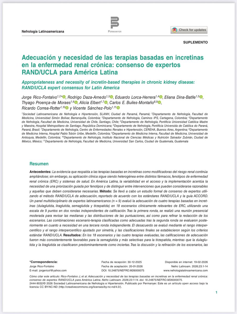 Dr Jorge Rico Fontalvo. MD.FISN. FSLANH , PhD tweet media