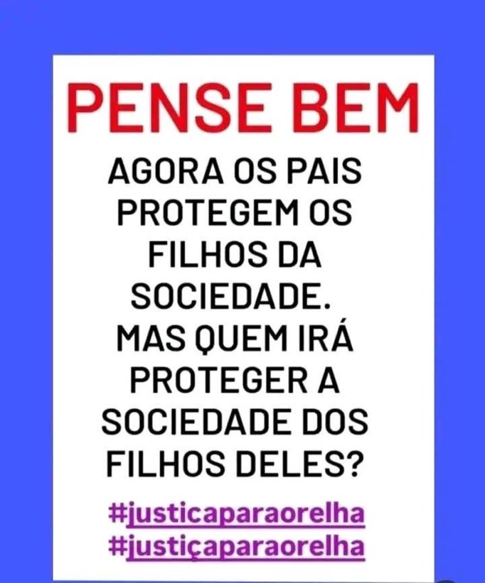 Queremos justiça!
#FEDERALIZAORELHA 
#justicapororelha 
<a href="/MPF_PGR/">MPFederal</a>