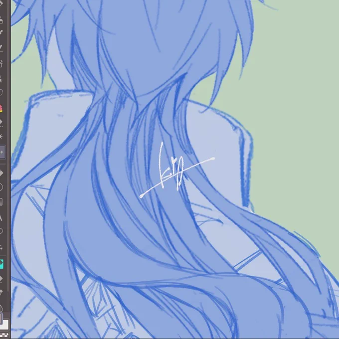 ンズさんの髪が描きたくてェwip