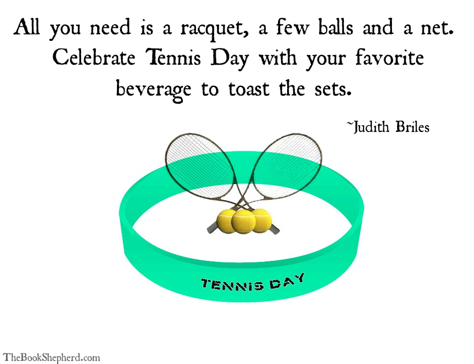 mybookshepherd's tweet image. All you need is a racquet, a few balls, and a net. Celebrate Tennis Day with your favorite beverage to toast the sets. 

TheBookShepherd.com
 #TennisDay #TennisLife #TennisLovers #TennisTime #TennisLove