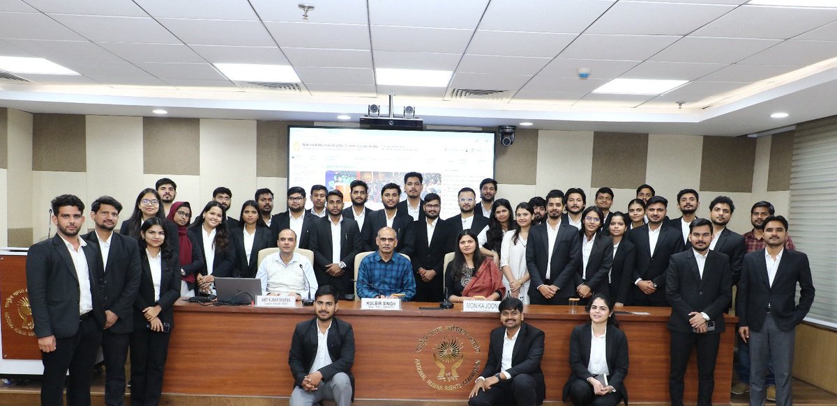 Today, 42 students &amp; 2 faculties from Techno India University, Kolkata, West Bengal and 45 students from Law Centre-I, Faculty of Law, University of Delhi visited NHRC. They were briefed by the sr officers about the various aspects of the Commission's functioning &amp; human rights.