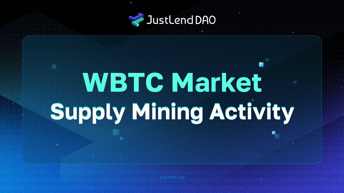 JustLendDAO 第 3 周 WBTC 市场供应挖掘活动奖励现已上线！深度解读与参与指南

官方重磅确认：JustLendDAO #WBTC 市场供应挖掘活动第 3 周 $TRX 奖励已正式上线！

作为 TRON 生态核心借贷协议，JustLendDAO 持续为 WBTC 持有者提供高效收益率机会。本次活动自 2026 年 1 月 31 日