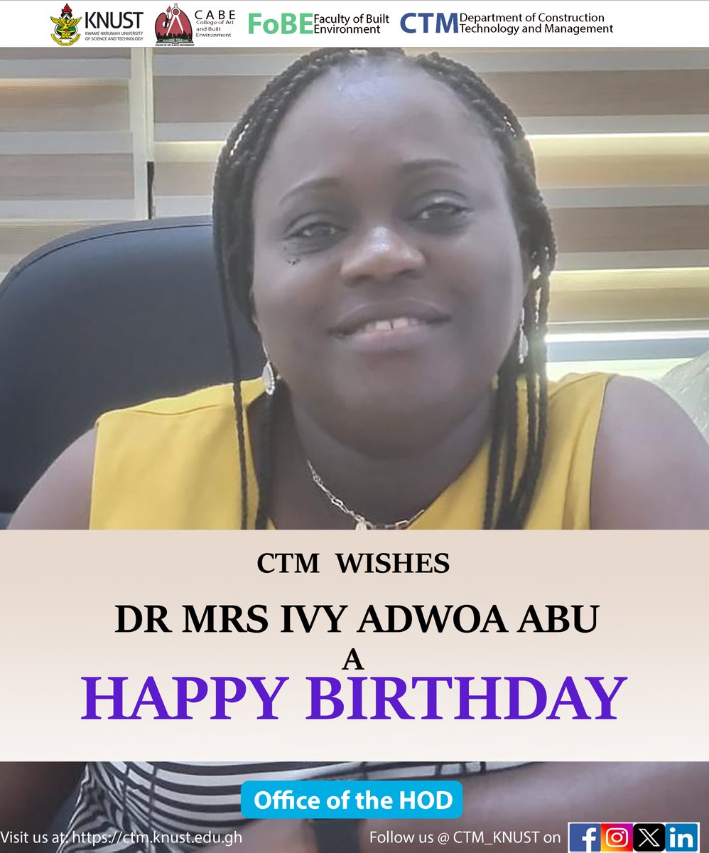 CONSTRUCTION TECHNOLOGY AND MANAGEMENT, KNUST tweet media