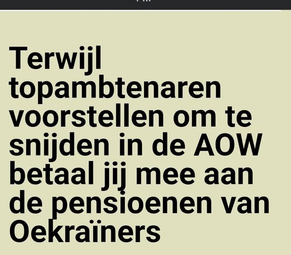 U moet tot 70 jaar werken en mee  betalen voor de pensioenen  in de Oekraïne.
De wettelijke pensioenleeftijd in Oekraïne is 60 jaar voor mannen en 58,5 tot 60 jaar voor vrouwen (afhankelijk van geboortedatum) in 2022-2024, mits voldaan wordt aan de vereiste verzekeringsjaren.