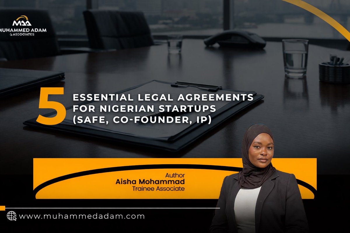 Many Nigerian startups commence operations with Corporate Affairs Commission (CAC) registration, yet operate without the foundational legal agreements necessary to protect ownership, structure governance, or attract institutional investment.

This gap, often driven by early-stage