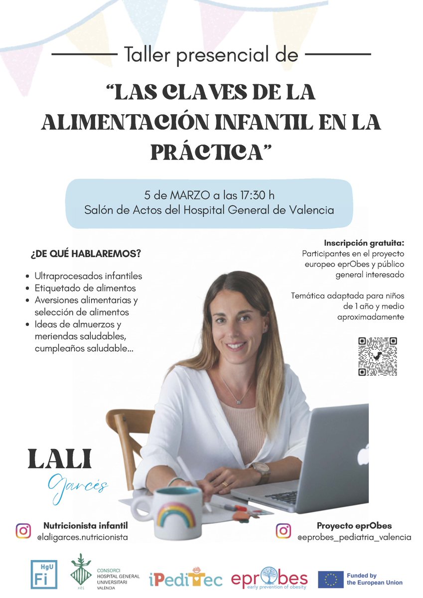 fihguv's tweet photo. 🧒🥦¿Cómo mejorar la alimentación infantil en el día a día?

Te esperamos en el taller práctico “Las claves de la alimentación infantil en la práctica”.

📅 5 marzo 
🕠 17:30 h
📍 Salón de Actos  @HGUVALENCIA 
👨‍👩‍👧‍👦 Dirigido a familias y público interesado.
@EprobesEu #eprobes https://t.co/I7V0WmrbfY