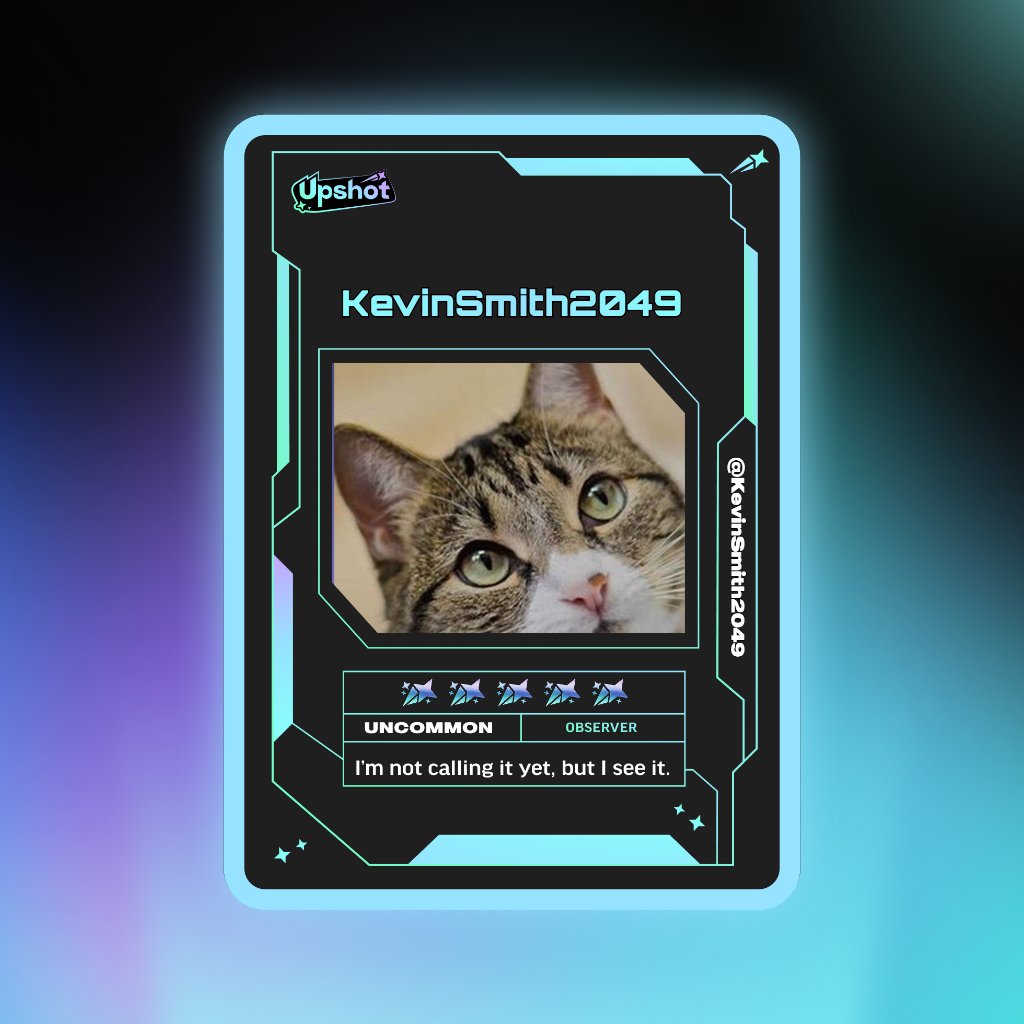 KevinSmith2049's tweet photo. Just ripped my Predictor Card!

Ready to claim instant cash prizes, free packs and more.

Welcome to Prediction Play on @upshot_cards

Your turn
https://t.co/AZKRWeVXmI https://t.co/Y8Ja7sYgZq