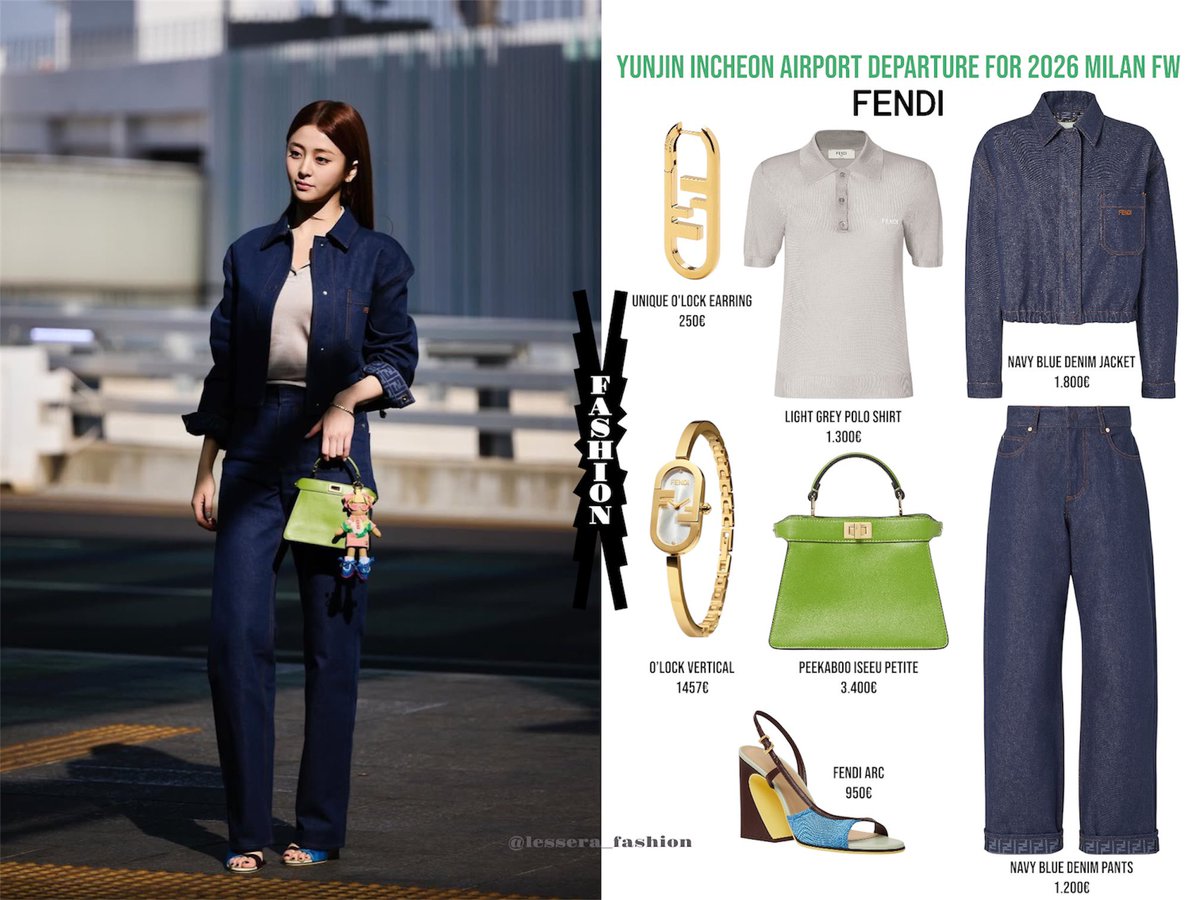 YUNJIN departure from Incheon Airport to attend the @Fendi Fall