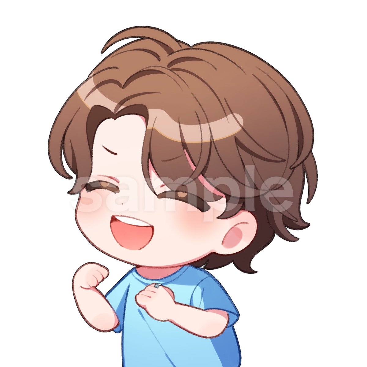 あじっこ様宛の素敵なフラワースタンドに、SDイラストを制作させて