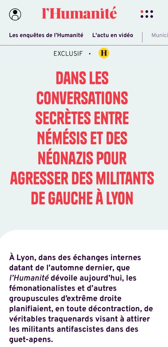 Bonjour Gérald Darmanin.
Puisque vous avez la dissolution facile ces temps ci c'est à quelle heure la dissolution de Nemesis pour complicité d'incitation à la haine raciale et violence en réunion ?
