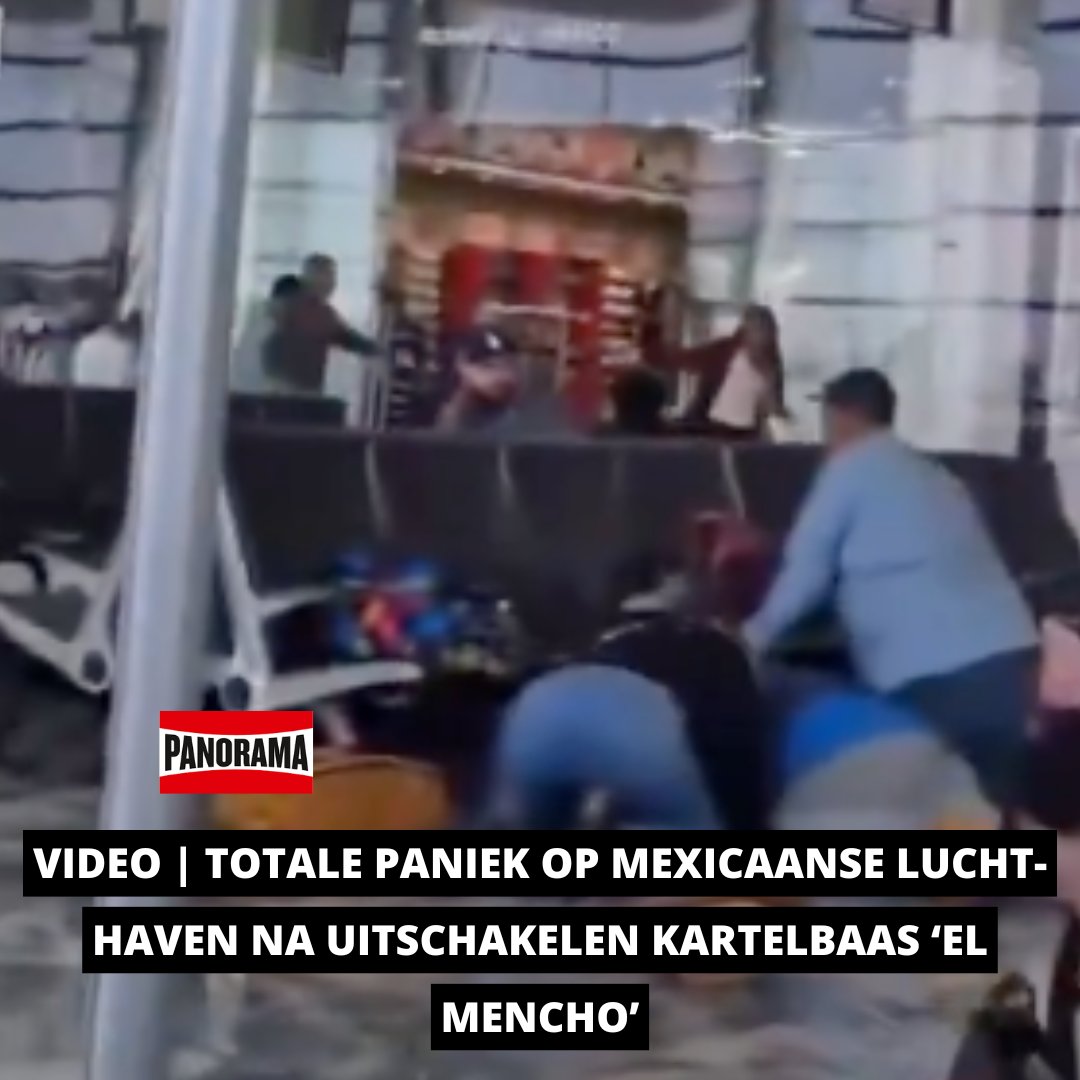 Op beelden is te zien hoe de chaos nu ook de luchthaven van Guadalajara heeft bereikt. Video in het artikel. trib.al/GVS3pC7