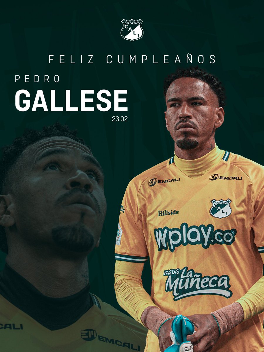 Hoy celebramos la vida de Pedro Gallese 🧤💚
Que este nuevo año esté lleno de salud, alegrías y muchos logros con el Deportivo Cali. ¡Vamos por grandes metas juntos! 💪🐙