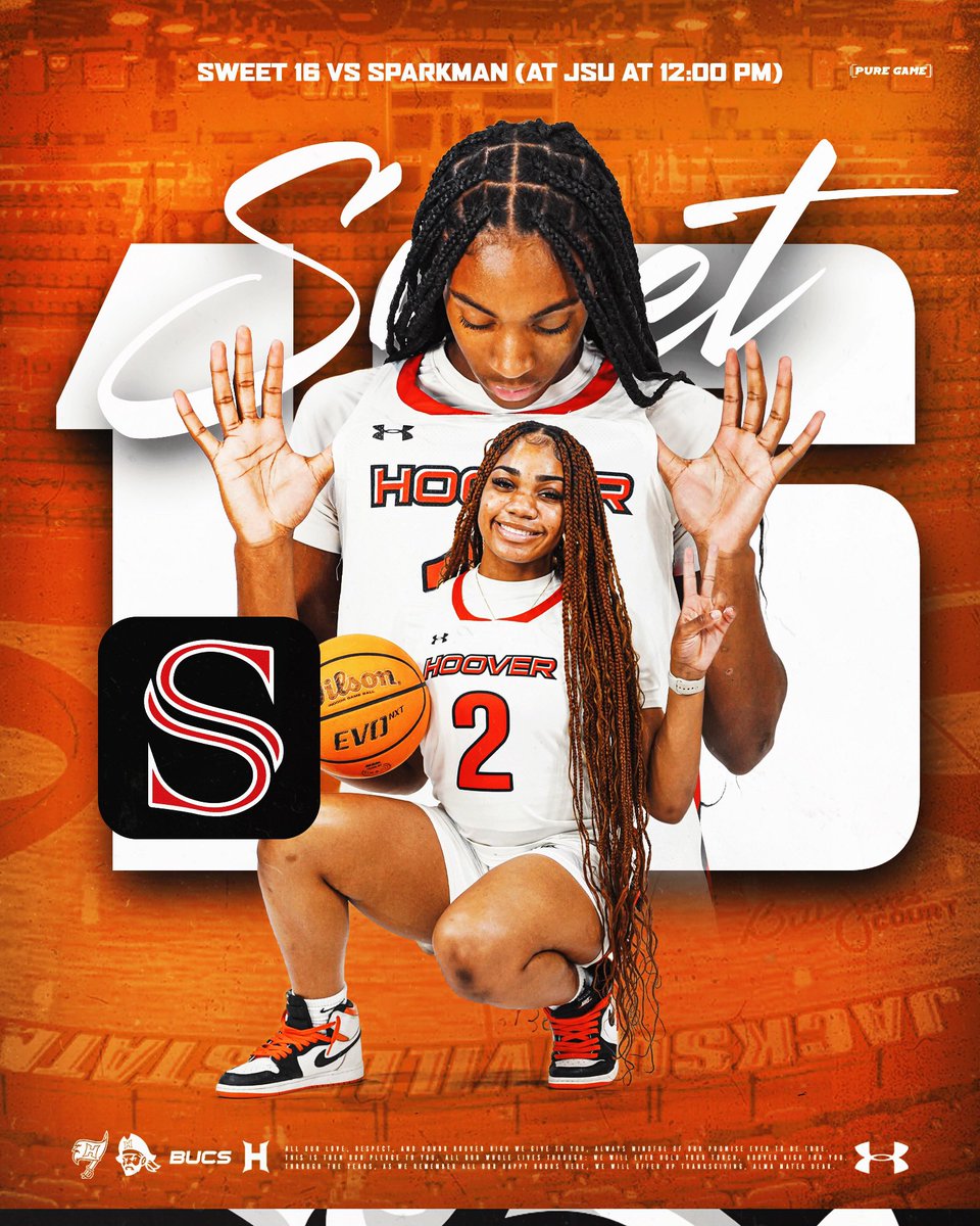 HooverLadyBucs's tweet photo. Good morning Buc Nation! Your Hoover Lady Bucs play in the Class 7A Regional Semifinals today at JSU. Come out and support your Hoover Bucs!🧡🖤 #InTheMixFor6 

🆚 Sparkman 
⏰ 12:00pm
📍 Jacksonville State University https://t.co/hOj9FUo8Se