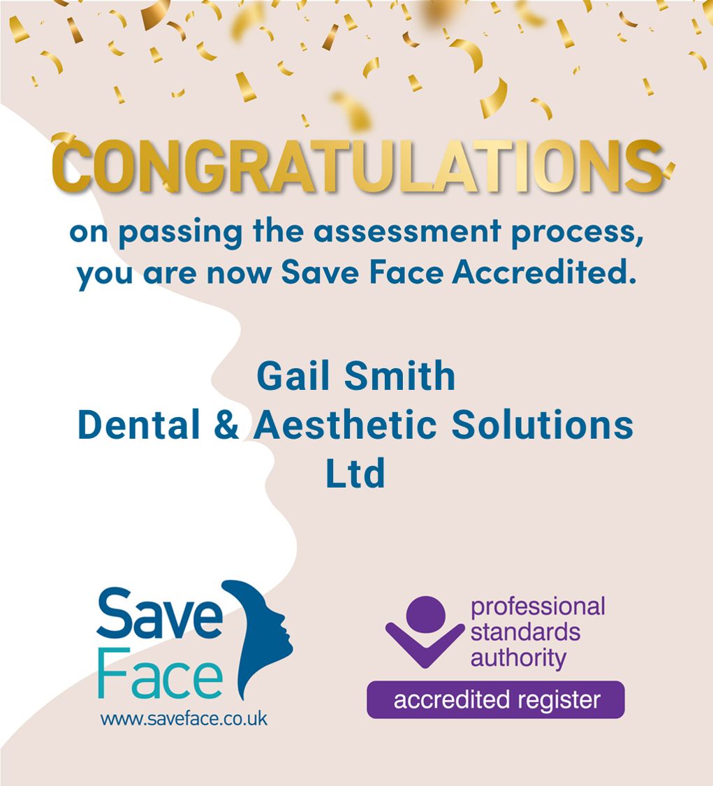 SaveFaceUK's tweet image. CONGRATULATIONS to Gail Smith of Dental &amp;amp; Aesthetic Solutions Ltd on achieving Save Face accreditation and joining our Government approved register. Explore the clinic here: buff.ly/WELArZv? 
#Breedon on the Hill #SaveFace #SafePractice #StaySafe #Injectables #Aesthetics