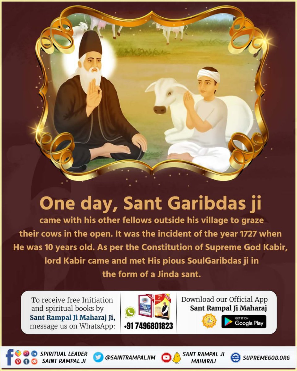 Garib Das Ji described his eyewitness account of Satlok and declared Kabir as the Supreme Creator of countless universes.
#संतगरीबदास_को_मिले_कबीरभगवान

5Days Left For Bodh Diwas