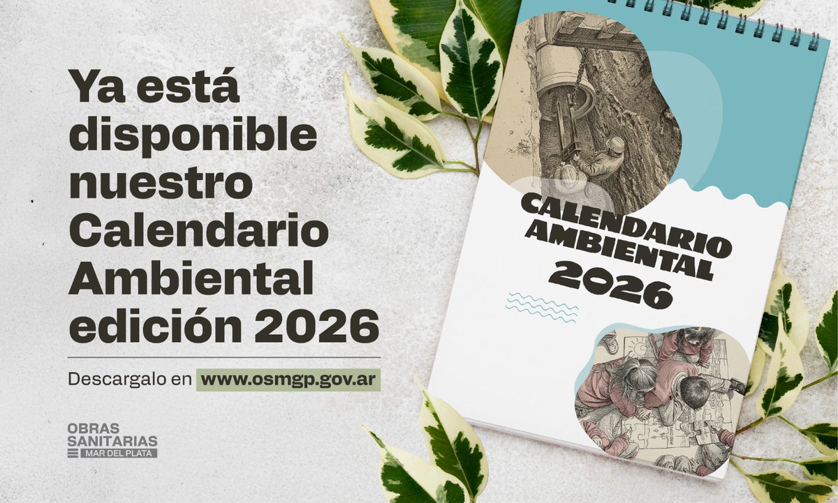📆🌱 Dale, te lo venimos recordando. Al 2026 le quedan diez meses y algo más. ¿Todavía no tenés tu Calendario Ambiental?

✍️ Organizá tus días sin olvidar las fechas vinculadas al cuidado de los recursos naturales.

▶️ Descargalo  ingresando a  goo.su/CBiyyh7