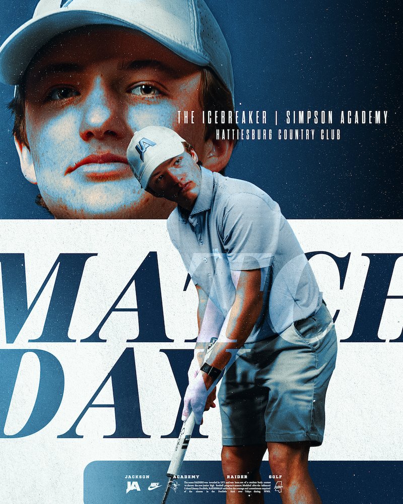 JARaiderGolf's tweet photo. The Golf Season continues today (Feb 23rd) as the Raiders take part in The Icebreaker hosted by Simpson Academy at the Hattiesburg CC. Today's matches start at 9:00am.

1. John Markow
2. George Decker
3. Anderson Mehrle
4. Alex Estess
5. Drew Gay
6. Bowman Sandifer

#WeAreJA https://t.co/ncTDZ6kuQS