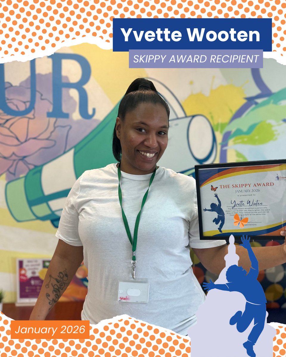 Let’s hear it for Yvette Wooten, our January Skippy Award recipient! 👏 Yvette reminds us every day that work is better when it's filled with joy. Thank you for brightening our school and starting 2026 on such a high note!