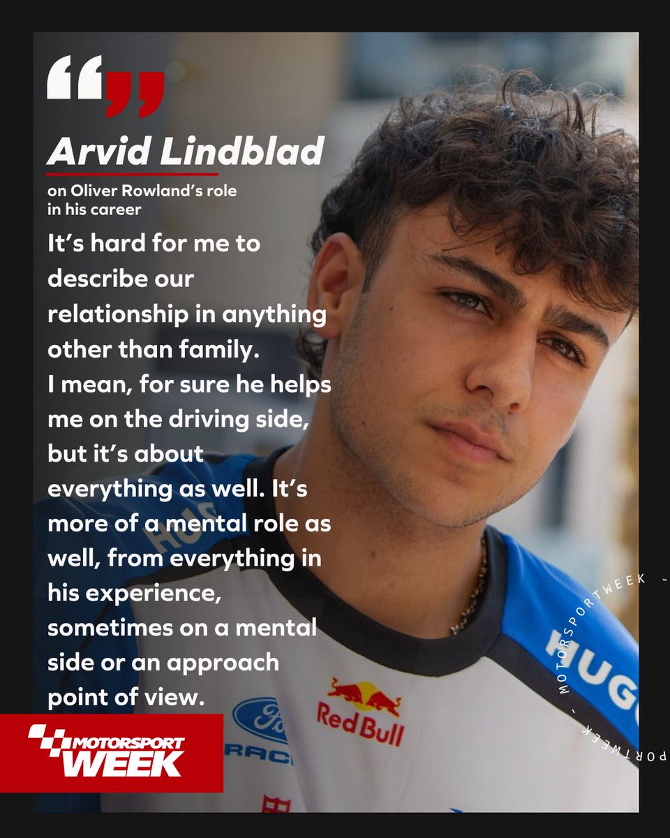 MotorsportWeek's tweet photo. In the latest part of an exclusive interview with Motorsport Week, Formula 1 rookie Arvid Lindblad reveals the influence that mentor Oliver Rowland has had on his meteoric career rise.
Full article > https://t.co/T8xUPOv6nD
#F1 #FormulaE #Lindblad #Rowland https://t.co/3cDugdyE3H