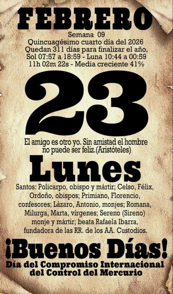 La hoja del almanaque