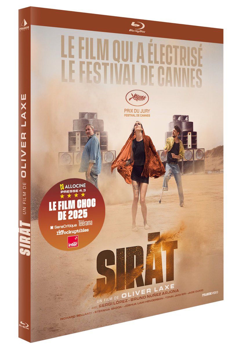 #Concours 
3 Blu-Ray de #Sirat à gagner !
> RT + Follow pour tenter ta chance jusqu'au 1er mars à 20h.
> Tirage au sort le 2 mars.