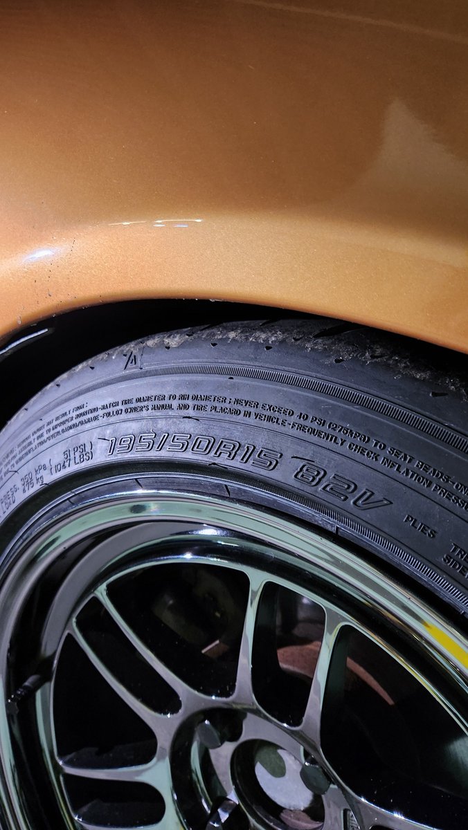 ENKEI RPF1 RS SBC 15インチ 8j +28 4本タイヤセット 11万 DIREZZA ZⅢ