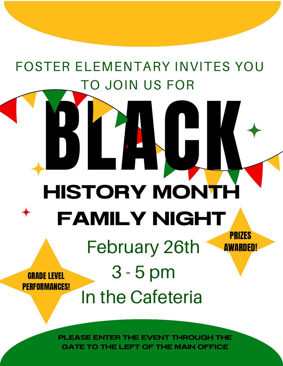 FosterElemHCPS's tweet photo. Join us this Thursday, February 26th, 3PM-5PM @HillsboroughSch @HCPSCommunity @TransformHCPS @HCPSTNRegion1 https://t.co/RFaDlvbzsw
