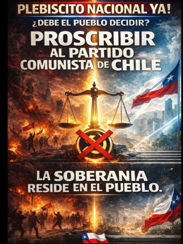 No sería mala idea, proscribir al <a href="/PCdeChile/">Partido Comunista de Chile</a> , y que el pueblo decida 🤔