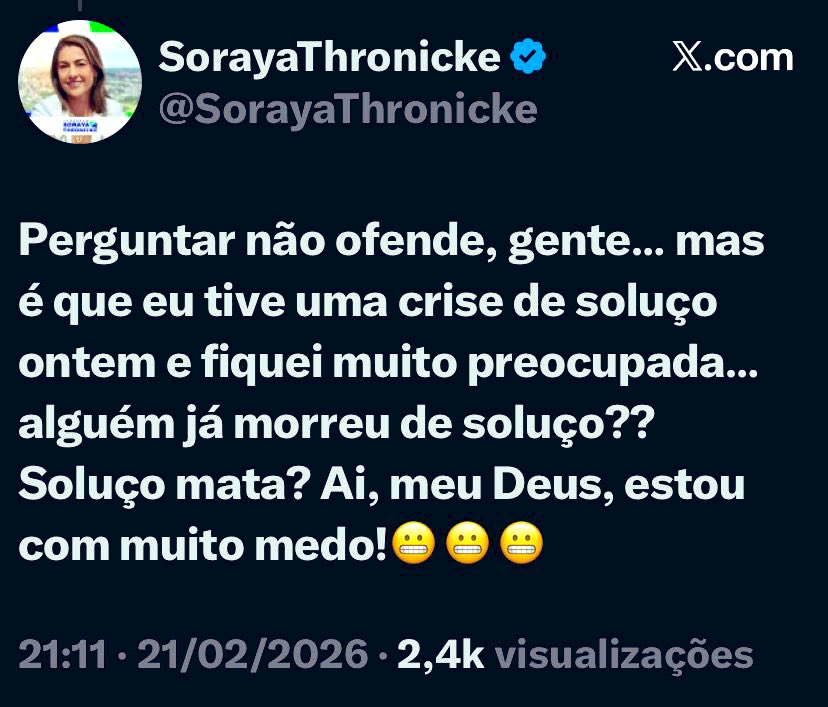 Essa mulher foi eleita na aba do Bolsonaro, após ser eleita foi apoiar o desgoverno corrupto, e hoje piada do estado de saúde de <a href="/jairbolsonaro/">Jair M. Bolsonaro</a> 
Traíra mil vezes traíra 😡