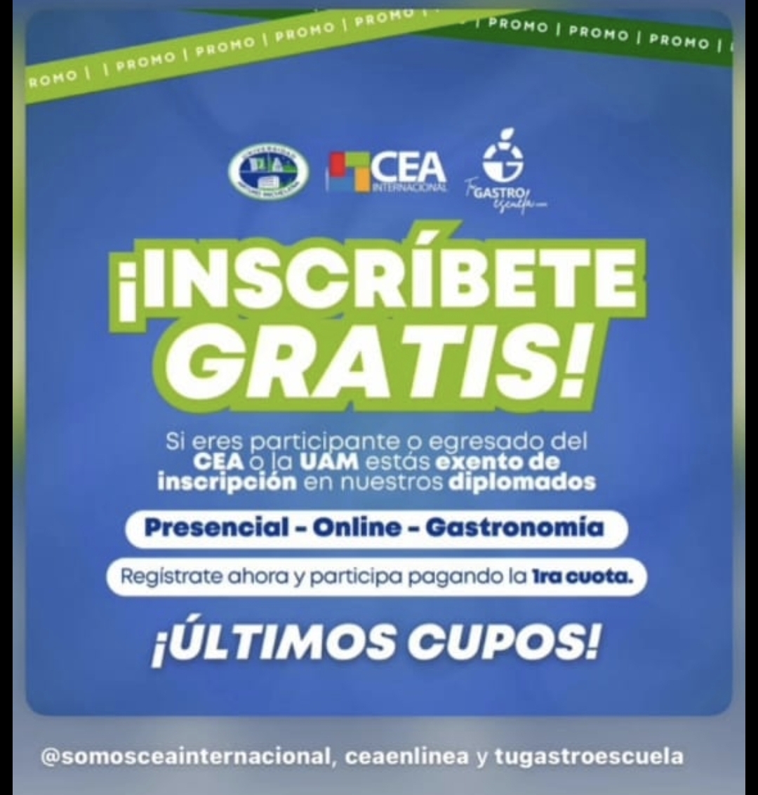 Inscríbete gratis, regístrate con el pago de la 1ra cuota ¡La próxima cohorte está por comenzar! Únete ahora y vive la experiencia.
Inicio 28 de febrero de 2026
Whatsapp:  +58 412-4906702 / +58 4149492000 
somosceainternacional.com /www.diplomadoscea.com
#SomosCEA #diplomadovirtual