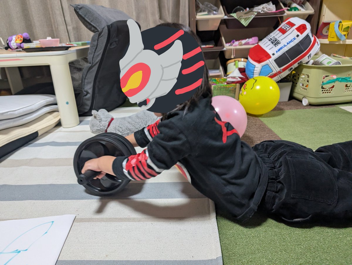0303Dama's tweet photo. 👧「つよくなるために、トレーニングするネガ」 https://t.co/HRZJYZnC9P