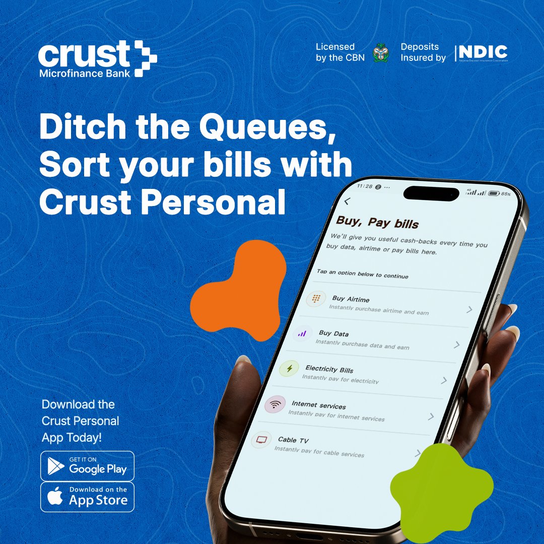 crustmfb's tweet image. Why wait in line when you can pay your bills from anywhere in seconds? 

Ditch the queues. Handle everything on Crust Personal.

#CrustPersonal #NoQueues #SmartMone