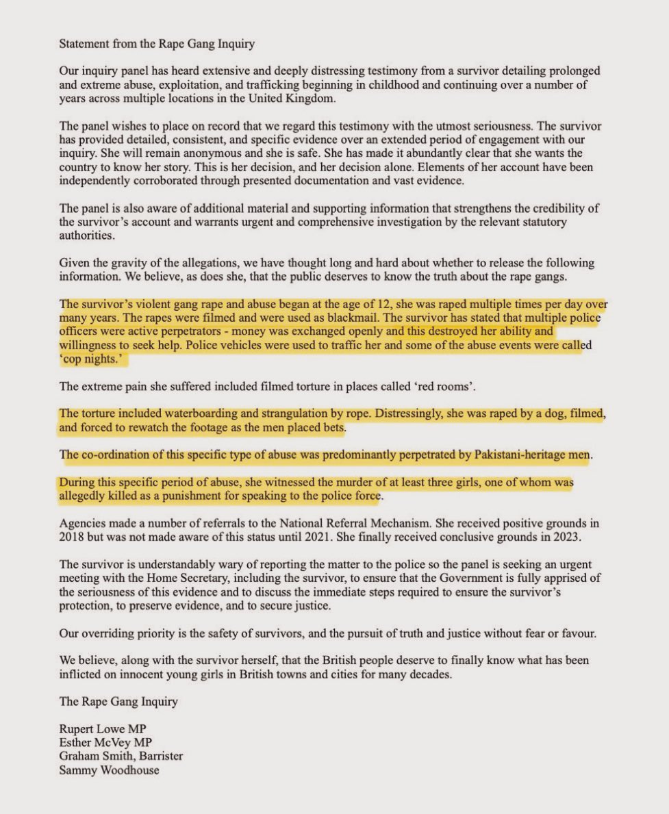 “Multiple police officers were active perpetrators … “

- via <a href="/RupertLowe10/">Rupert Lowe MP</a> <a href="/officialsammyuk/">S A M M Y Woodhouse</a>