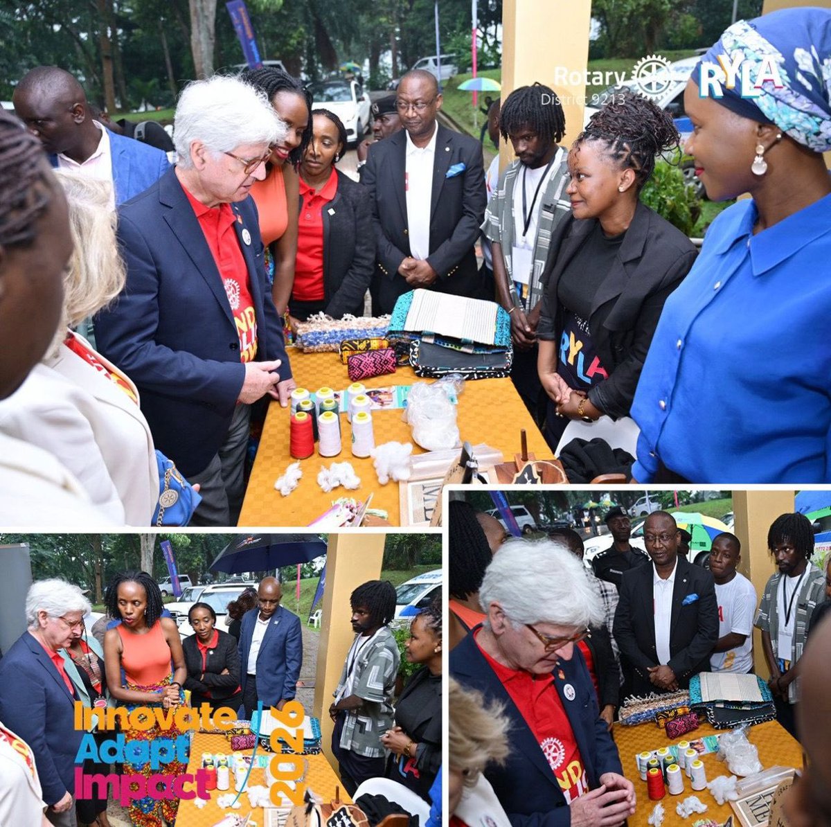 USAlumniUganda's tweet photo. 𝐔.𝐒. 𝐀𝐥𝐮𝐦𝐧𝐢 𝐀𝐩𝐩𝐫𝐞𝐧𝐭𝐢𝐜𝐞𝐬𝐡𝐢𝐩 𝐏𝐫𝐨𝐠𝐫𝐚𝐦

This past weekend, the U.S. Alumni Apprenticeship Program, in partnership with Rotary Youth Leadership Awards (RYLA), had the incredible honor of mentoring and inspiring over 200 young leaders committed to building sustainable innovations and purpose-driven change.

From bold ideas to practical solutions, the room was filled with energy, vision, and the courage to lead differently.

A true highlight was exhibiting some of the most impactful projects to the President of Rotary International, Francesco Arezzo, alongside Rotary International Director-Elect Katongole Emmanuel and other distinguished Rotary leaders. 

It was a powerful moment of visibility for youth-led innovation and a reminder that young people are not just the leaders of tomorrow they are leading today.

It was a great opportunity to see some of our star Alumni lead discussions reaffirming our mandate at USEA of building sustainable impact. When we pay it forward, leadership is not just practiced - it is multiplied🤝

Thank you @RylaD9213 and the entire team that organized for the invitation and for creating spaces where young leaders are empowered to think boldly, act intentionally, and lead with purpose.

#YouthLeadership #Innovation