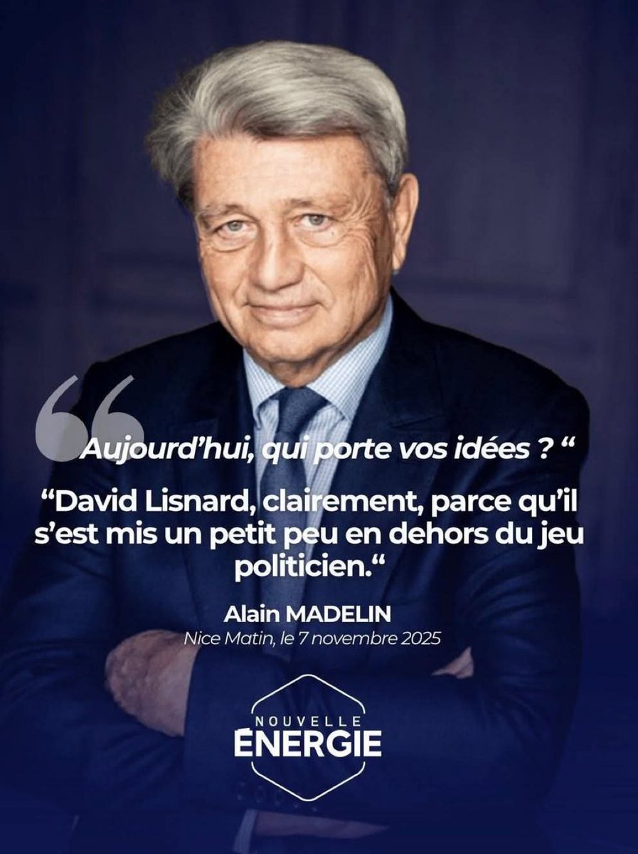 Nos attentes et nos valeurs pour une  droite libérale , digne  c’est :  @NouvelleEnergie  ! Celui  qui l’incarne avec passion ,courage et constance  c’est <a href="/davidlisnard/">David Lisnard</a>