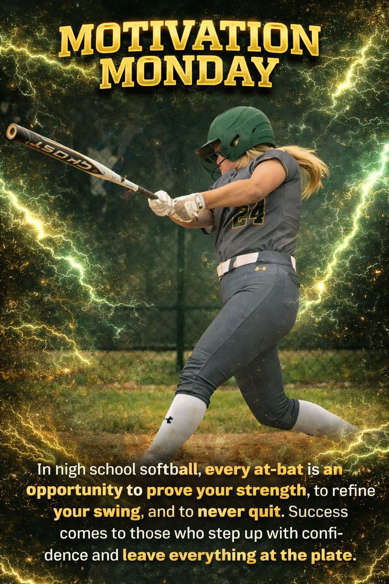 howellsoftball_'s tweet photo. 💚🥎 Motivation Monday | Howell Highlanders Softball 🥎💚

The batter’s box doesn’t measure perfection. It measures preparation, resilience, and belief. Step in ready. Trust your work. Leave everything at the plate.

Highlanders don’t back down — we rise to the moment. https://t.co/emIcTsHXip