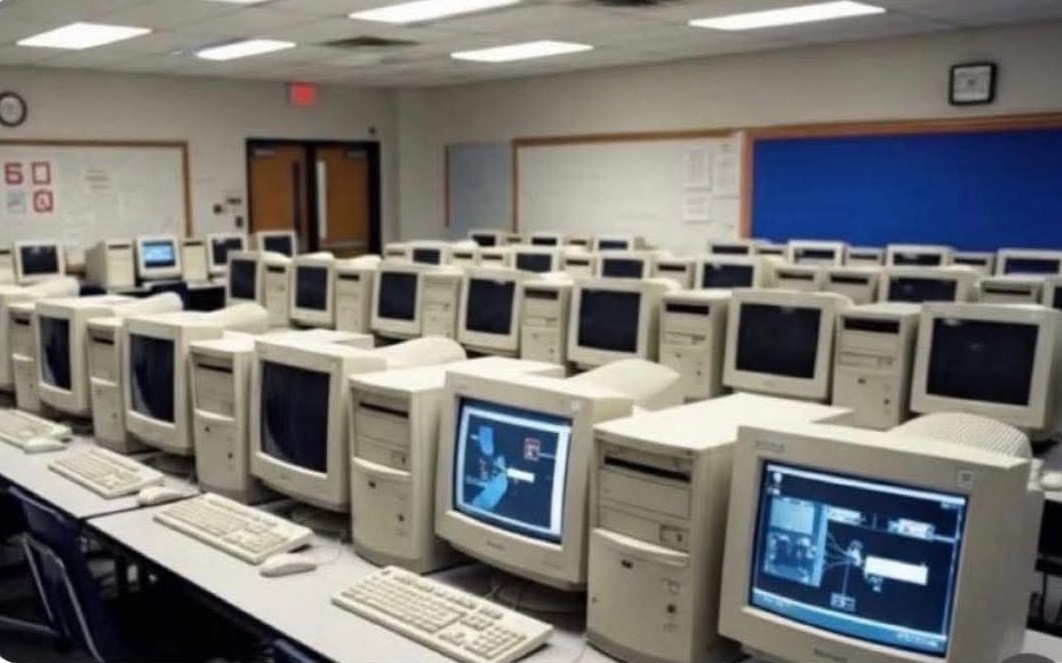 Les fameuses salles informatiques de l'époque