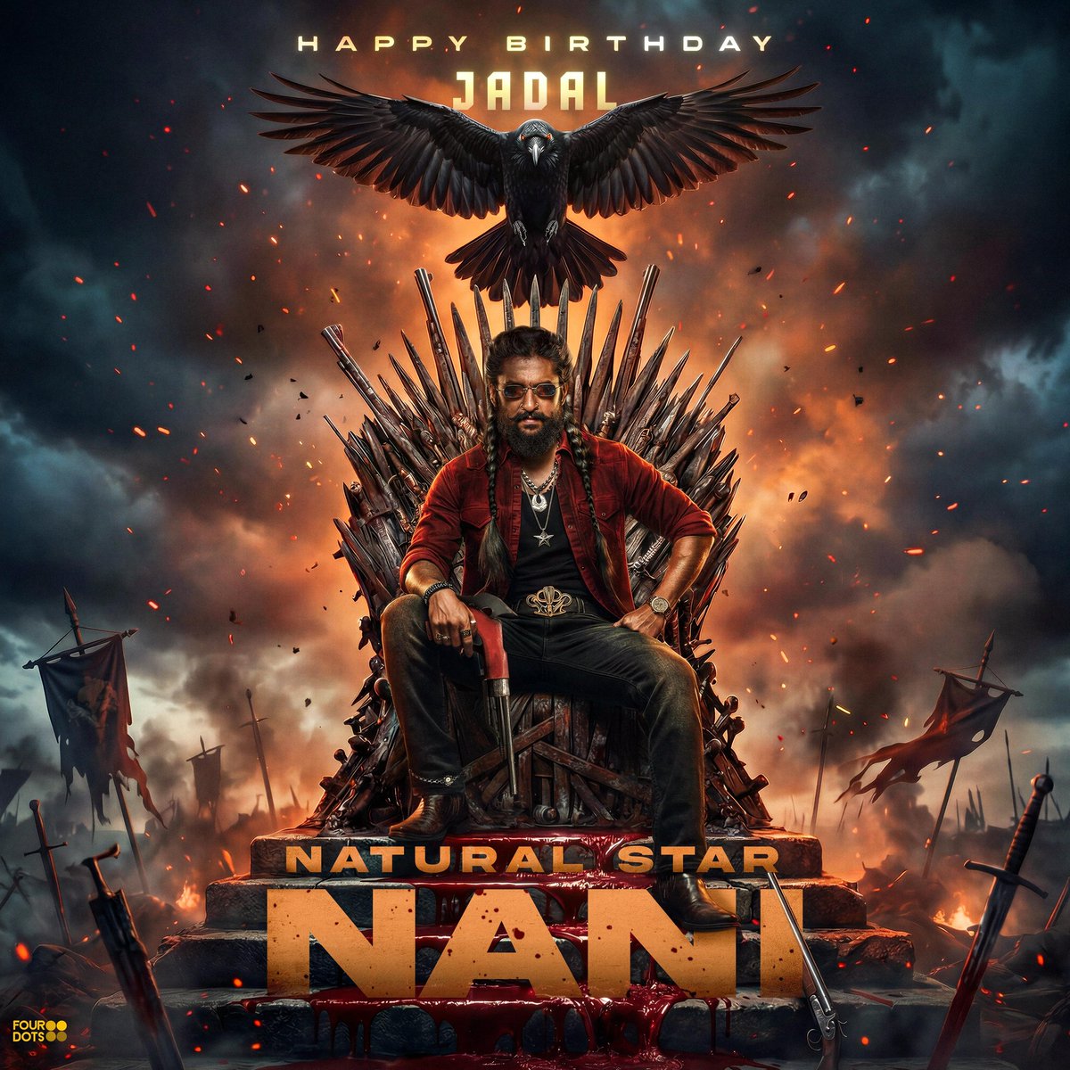 Hello, Natural Star family! 📣✨

Presenting the special CDP to celebrate our very own <a href="/NameisNani/">Nani</a> on his big day! ❤️

Let’s fill the day with love and celebrations! 💫

#HappyBirthdayNani #NaturalStar #TheParadise