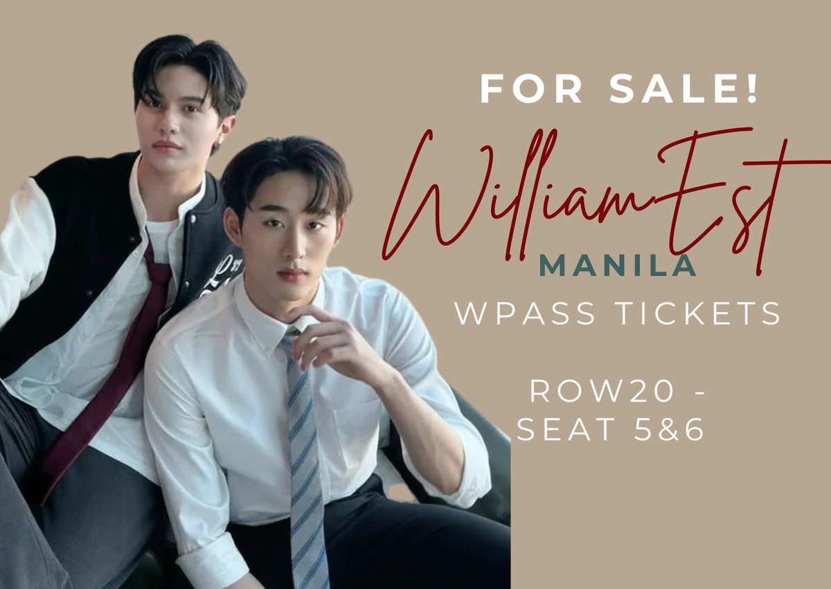 DM me for details 
Php 5850 per ticket