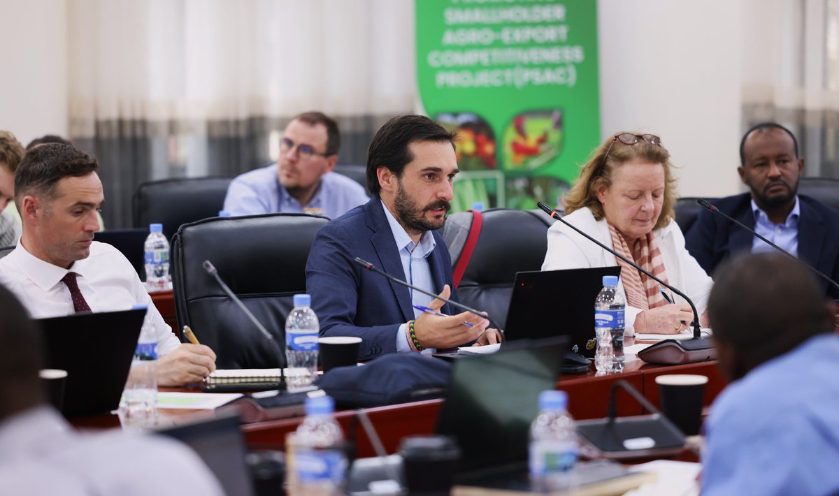 RwandAgriExport's tweet photo. Today, NAEB received @IFAD consultants for an opening meeting to kick off a two-week Mid-Term Review (MTR) mission to evaluate the implementation of #PSAC Project, implemented by NAEB. After two years of implementation, PSAC has delivered commendable results on the ground, including:

✅ Over 12 million tea, coffee, and horticultural seedlings produced and distributed to farmers for planting across 14 Districts where the project operates
✅ Creation of jobs worth over FRW 2 billion for more than 4,500 women and youth, organized into 250 community groups producing seedlings.
✅ Support to Rwandan exporters to participate in world-class exhibitions to showcase Rwanda’s premium agri-export products and expand markets.

As the project runs through 2029, more transformational initiatives are underway:

➡️ Approximately FRW 2.5 billion in Matching Grants for farmers, cooperatives, and exporters for climate-smart investments.
➡️ Farmer Field Schools (FFS) across targeted value chains.
➡️ Provision of agri-export infrastructure and equipment to enhance productivity.

This Mid-Term Review is a timely opportunity to reflect on progress, refine strategies, and accelerate delivery—building on strong foundations to deepen impact and ensure sustainable agri-export competitiveness for Rwanda.