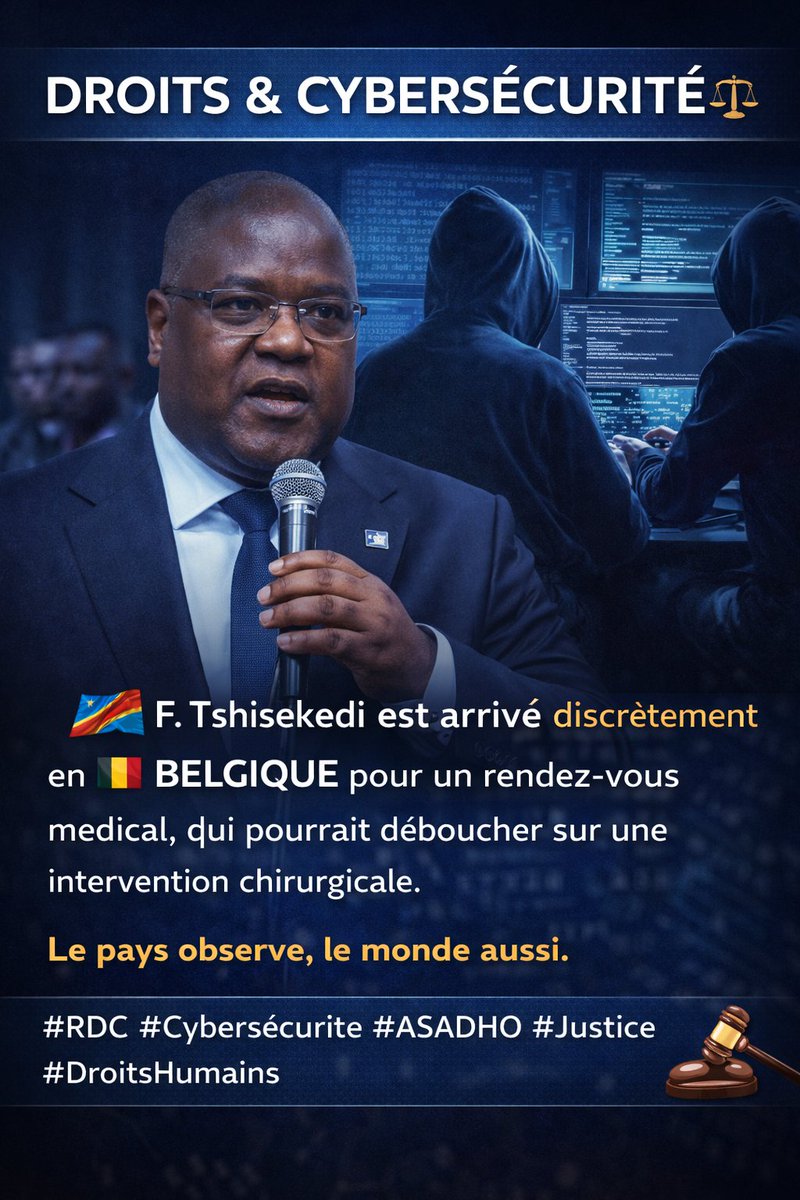 LaVoix43906's tweet photo. DROITS &amp; CYBERSÉCURITÉ ⚖️
Me Jean-Claude Katende (ASADHO) demande la dissolution immédiate du CNC, accusé d’instrumentalisation pour répression massive depuis sa création.
Le peuple observe, la justice doit agir.

#RDC #Cybersécurité https://t.co/bJJqRClG4P