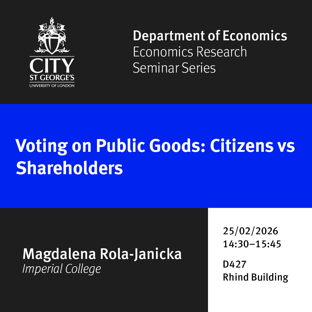 City St George’s Economics tweet media