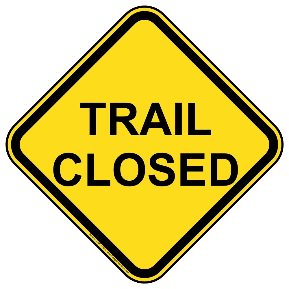 Monday: All trails are closed again today. Fireroads are open. #dailytrailreport