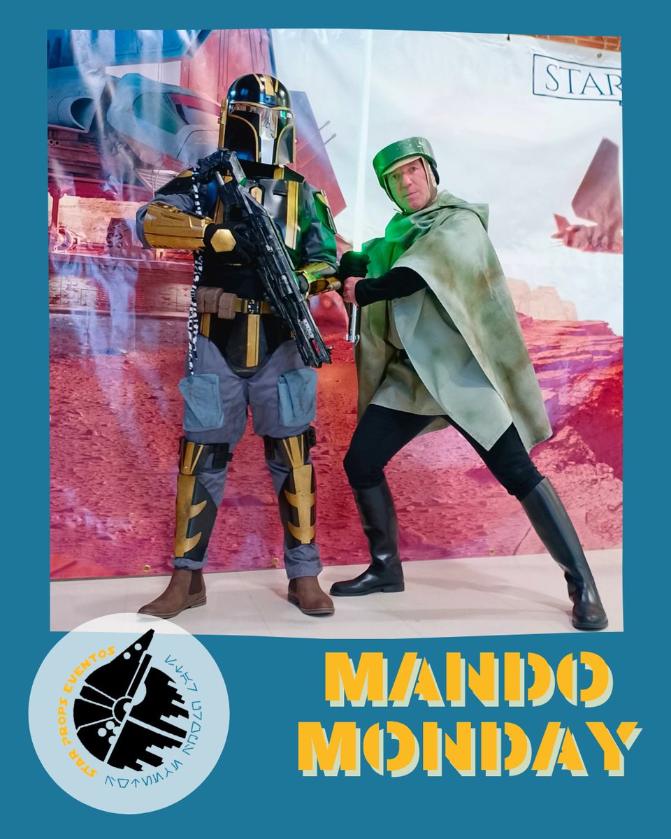 Un mandaloriano y un jedi, seguro que no lo ven venir.

#starprops #starwars  #solidaritat #sinanimodelucro #mandomonday