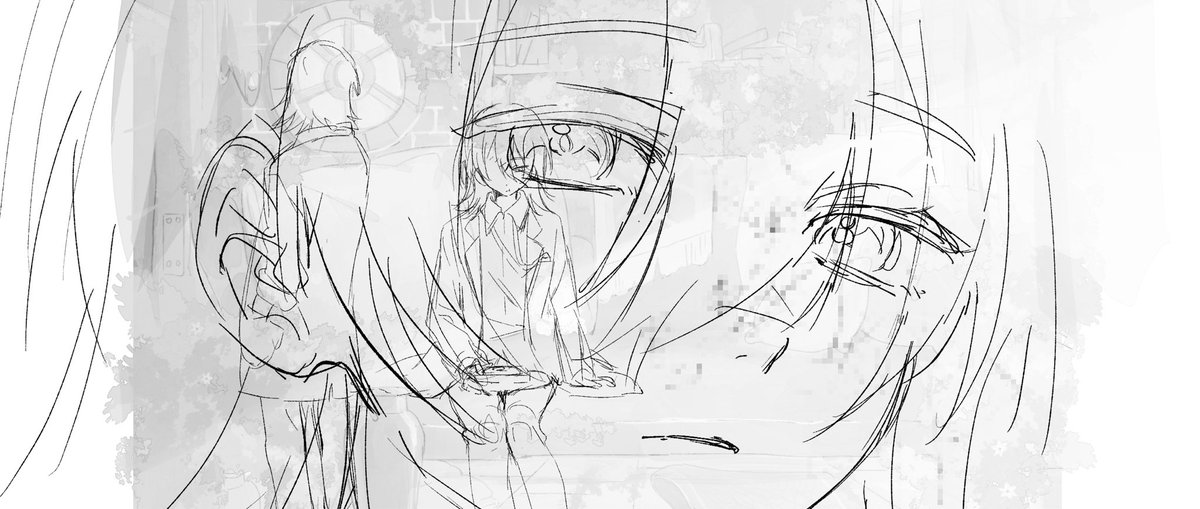 rp 
実はショート描いていたんですが想定よりネタバレだったのでせっかくなら短編にしたいと思い
これはラフです。