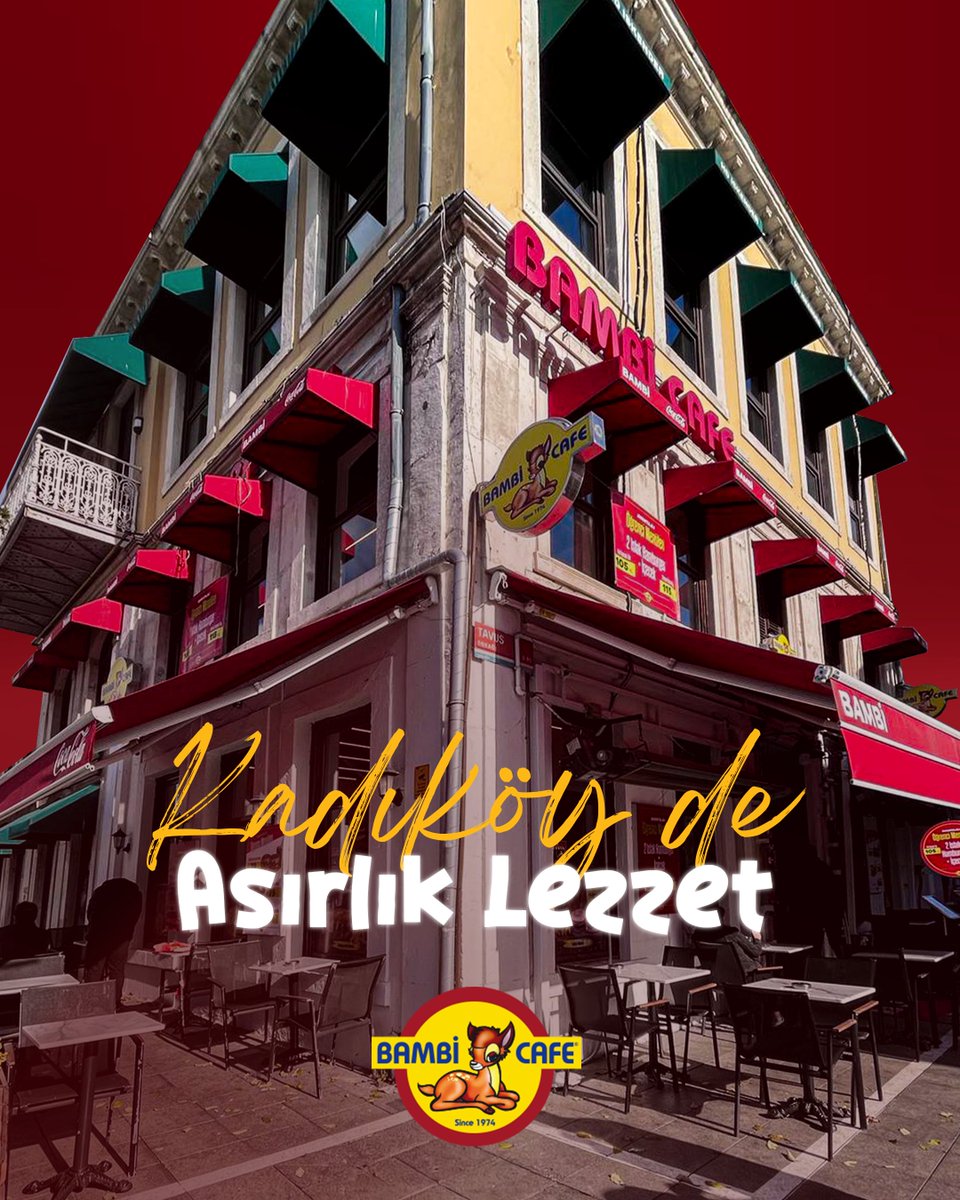 Kadıköy'ün merkezinde, Asırlık Lezzet !

📍 Kadıköy
☎️0216 450 58 58

#bambicafe #istanbul #bambicandır #bambicafelezzetleri #kadıköy