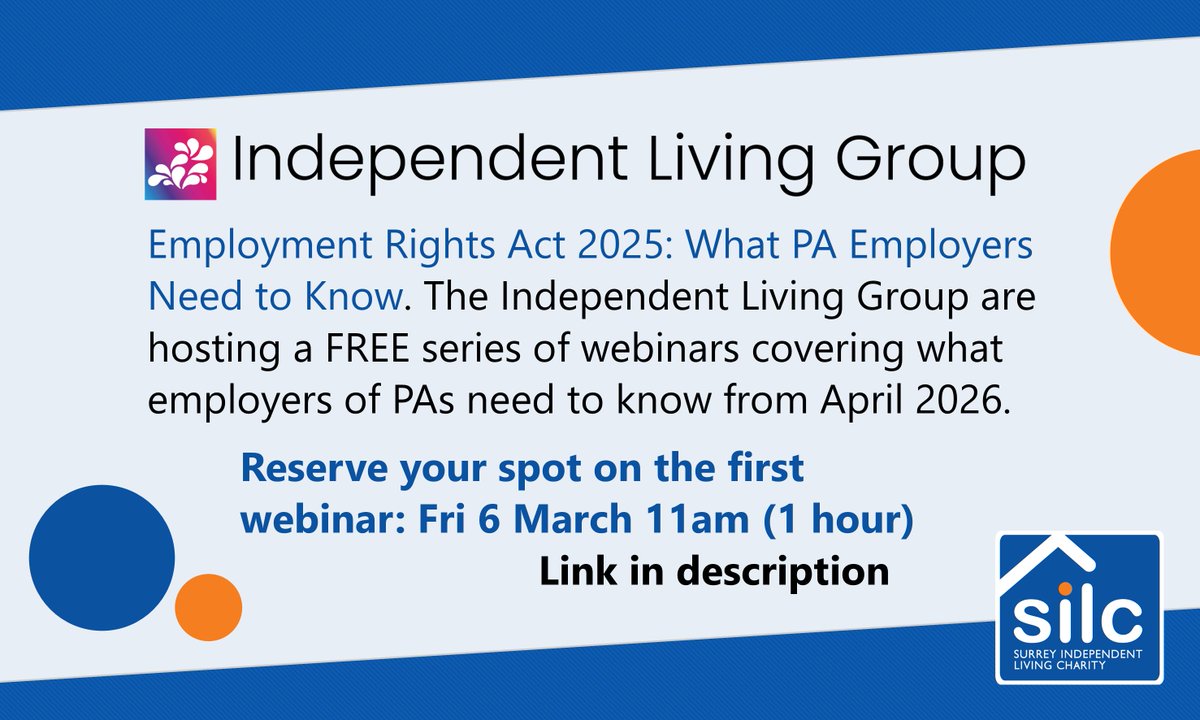 Surrey Independent Living Charity (SILC) tweet media