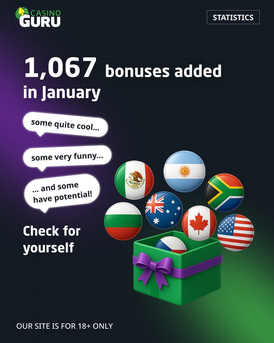 CasinoGuruTweet's tweet image. #CasinoGuru #Bonuses #Data #iGaming #Statistics #PickYours #Freebies #Free
