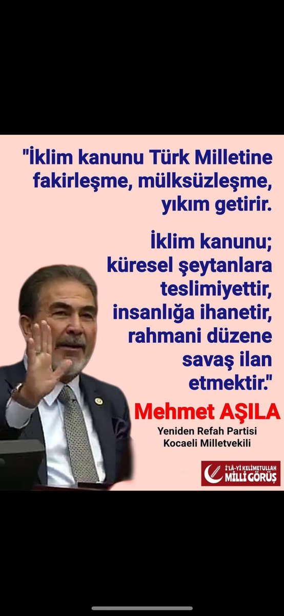 <a href="/murat_kurum/">Murat KURUM</a> Gece gündüz küreselci kafirlerin Chemtralis uçakları bütün ülkemizi zehirliyor .Paris iklim ve açık semalar anlaşmasını lütfen iptal edin 86milyon insan toprağımız suyumuz zehirleniyor. Bunu durdurun efsane olun. <a href="/YasarGulermsb/">Yaşar Güler</a> <a href="/havakuvvetler/">T.C. Hava Kuvvetleri Komutanlığı</a> <a href="/TSKGnkur/">TSK</a> <a href="/TCTarim/">T.C. Tarım ve Orman Bakanlığı</a> <a href="/HSYNYILMAZ09/">Hüseyin Yılmaz</a>